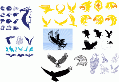 Tribal Wing Tattoos Vector Art Collection Free Vector