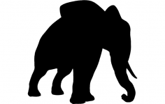 Elephant Silhouette dxf File