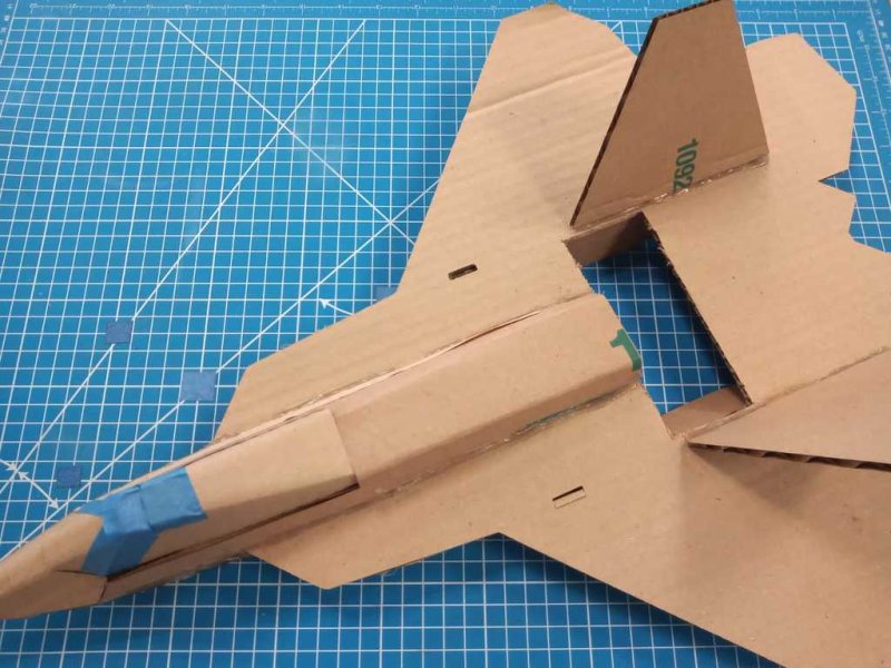 Laser Cut Cardboard RC Airplane F22 Raptor Free Vector Download 3axis.co