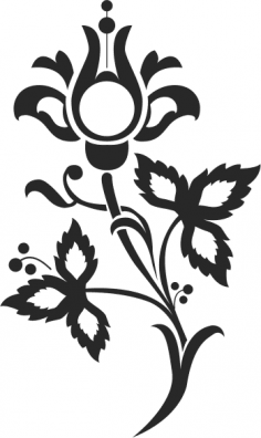 Floral Scrolls Silhouettes Vector Art Free Vector