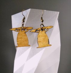 Laser Cut Baobab Earrings DXF File