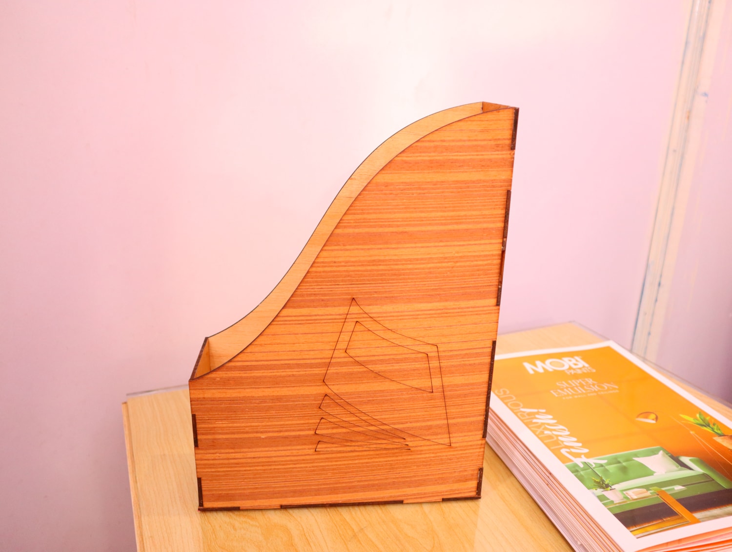 Laser Cut Magazine Rack 3mm SVG DXF CDR AI PDF Free Download - 3axis.co