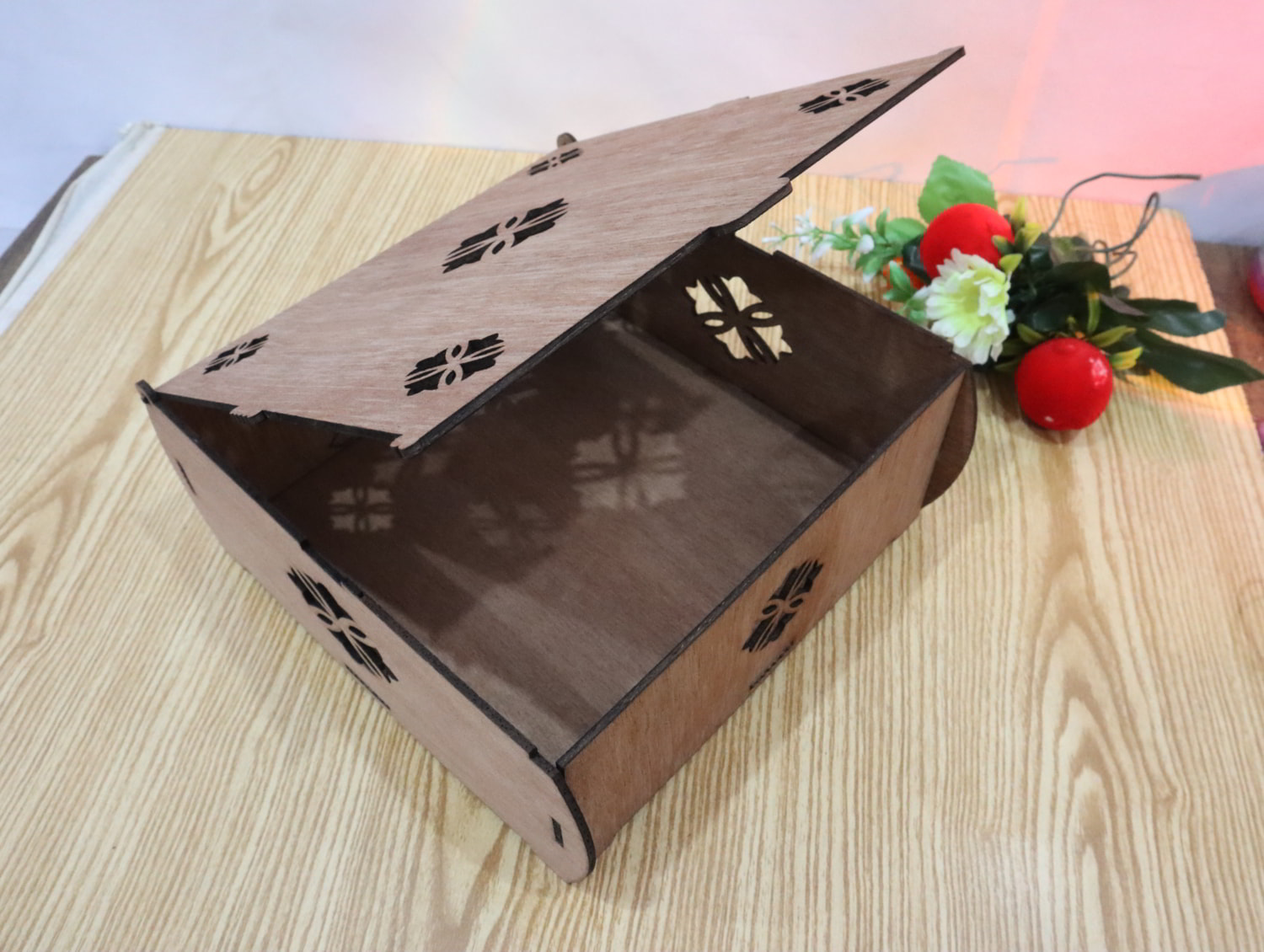 Laser Cut Wooden Candy Box 3mm Free Vector