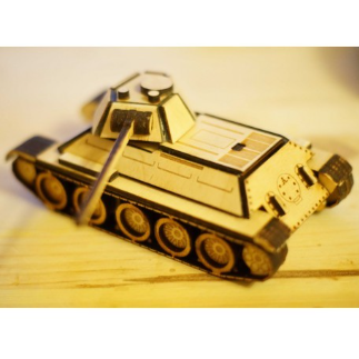 Laser Cut Tank T-34 3D Puzzle 3mm Free Vector
