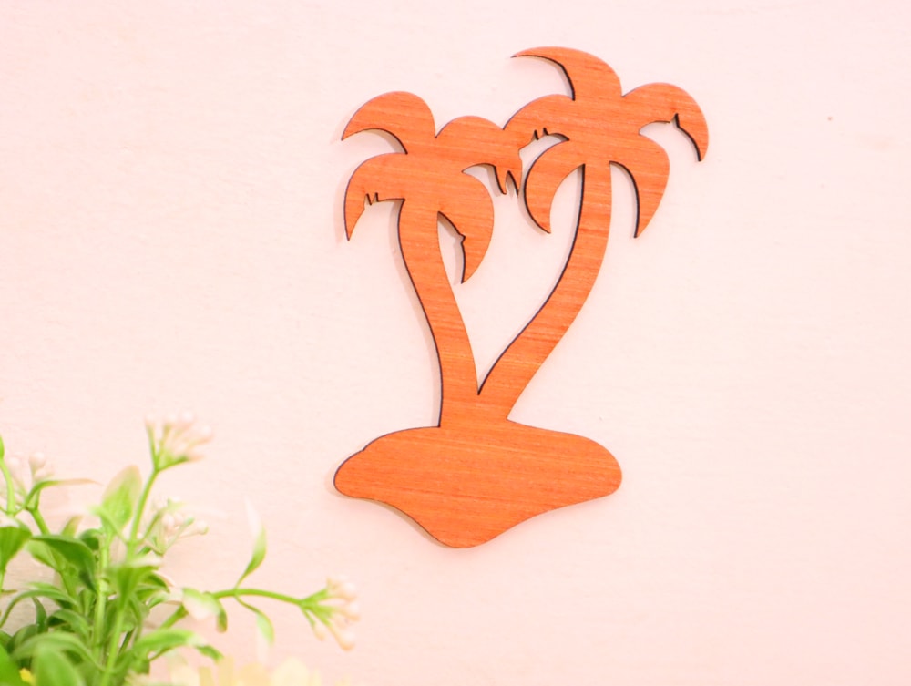 Laser Cut Unfinished Wood Palm Trees Shape Free Vector