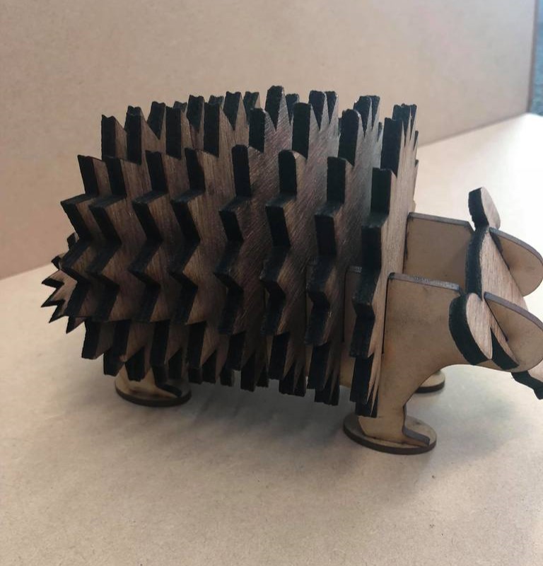 Laser Cut Wood Hedgehog Coasters SVG File