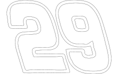 Numbers 29 dxf File