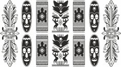 African Pattern Free Vector