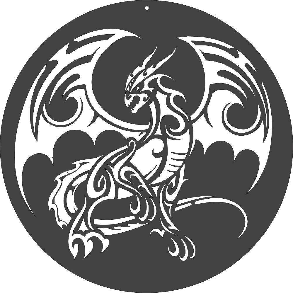Dragon Tribal DXF File Free Download - 3axis.co