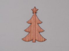 Laser Cut Wooden Christmas Tree Craft Blank Decoration Free Vector