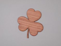 Laser Cut Shamrock Wood Shape 3 Leaf Clover Wood Cutout Free Vector