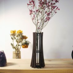 Laser Cut Decorative Wooden Vase SVG File