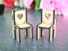 Laser Cut Miniature Chair Free Vector