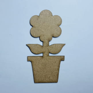 Laser Cut Wood Flower Pot Cutout For Crafts Free Vector