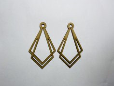Laser Cut Wood Dangle Earrings Jewelry Free Vector