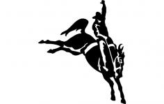 Rodeo Silhouette 4 dxf File