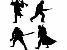 Soldier Silhouette dxf File