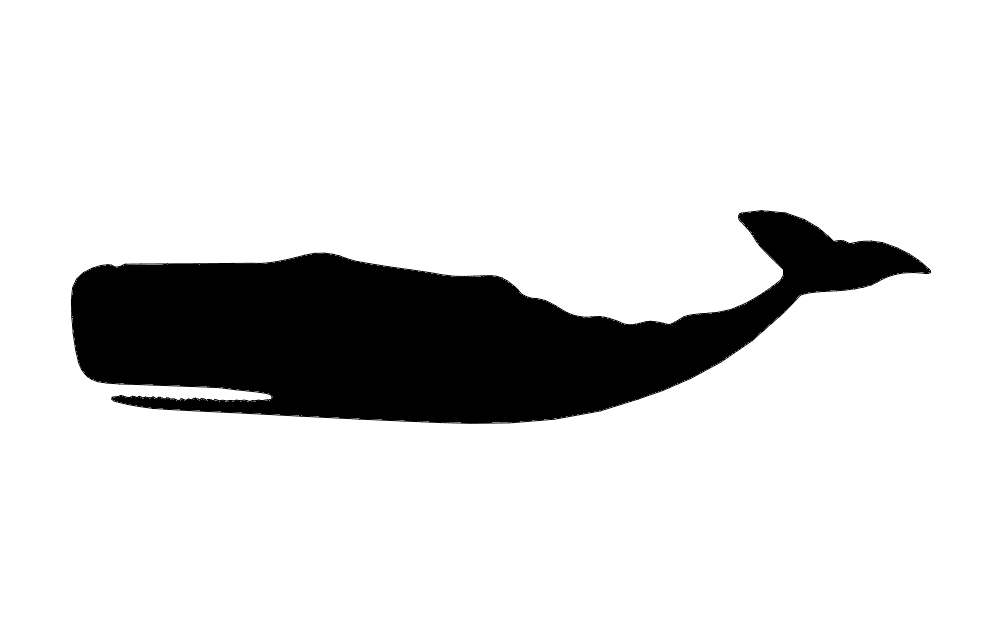 Sperm whale silhouette dxf File Free Download 3axisco