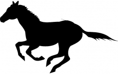 Running Horse Silhouette dxf File