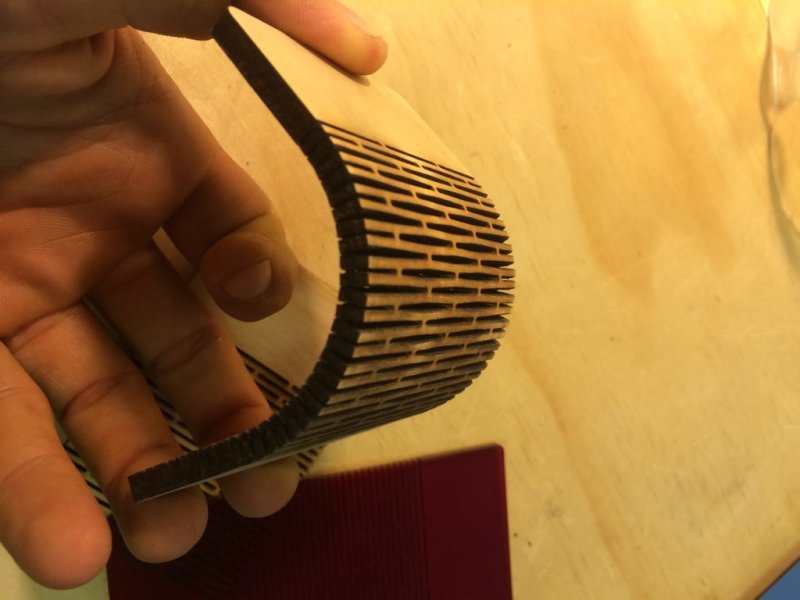 Laser Cut Parametric Flexible Wood Cut Free Download - 3axis.co - 3D model önizlemesi