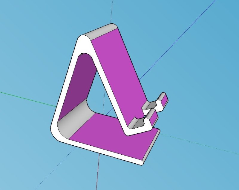Mobile/iPad Mini Stand 3D Printer Model Download Free STL File 3axis.co