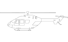 Helicopter Silhouette dxf file
