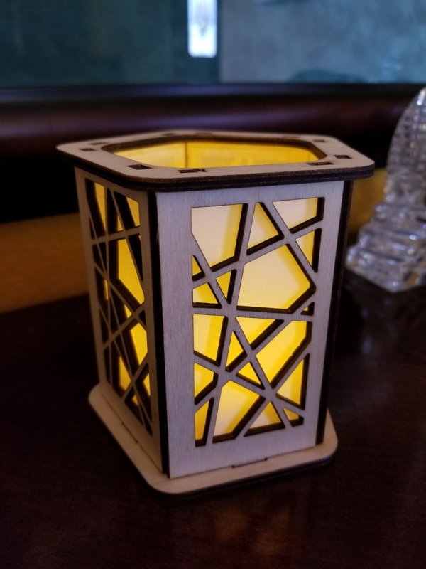 Laser Cut Decorative Votive Lantern DXF File Free Download - 3axis.co - 3D model önizlemesi