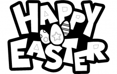 Happy Easter Sign dxf File