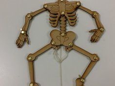 Laser Cut Moving Skeleton DXF File