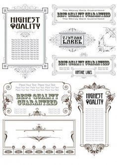 Vintage Labels Collection Free Vector