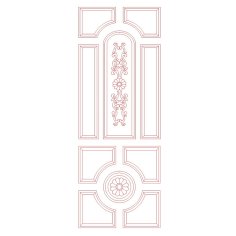 Designer Wooden Door DXF File