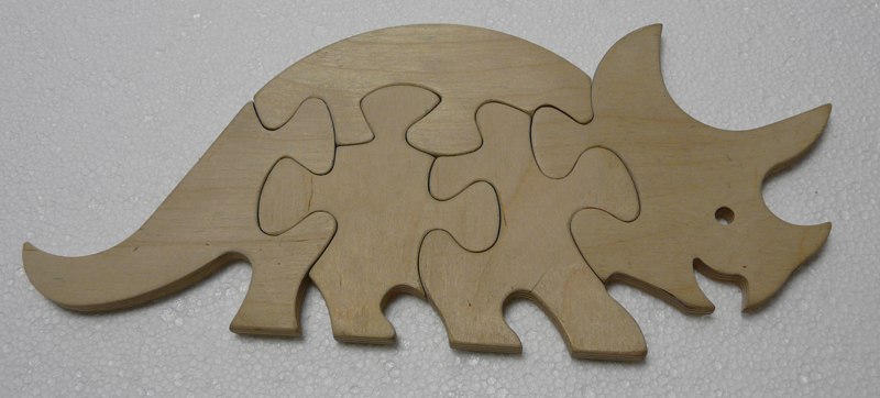 Rhinoceros Jigsaw Puzzle Laser Cutting Template DXF File Free Download - 3axis.co