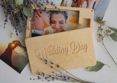 Laser Cut Wedding Photo Box Free Vector