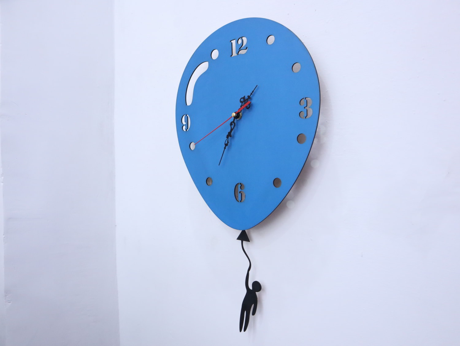 Laser Cut Balloon Wall Clock Free Vector