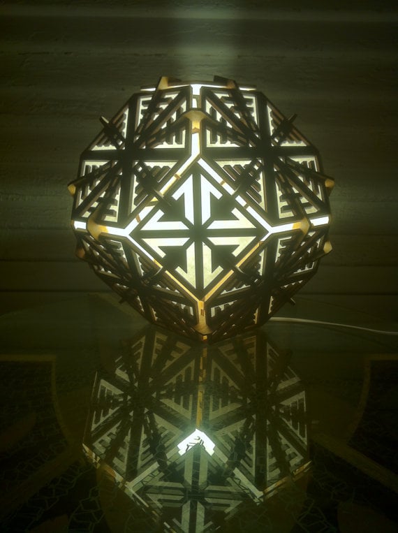 laser cut lamp patterns
