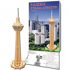 Laser Cut Kuala Lumpur Tower 3D Puzzle 3mm Free Vector