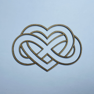 Laser Cut Infinity Heart Wood Shape For Craft Free Vector