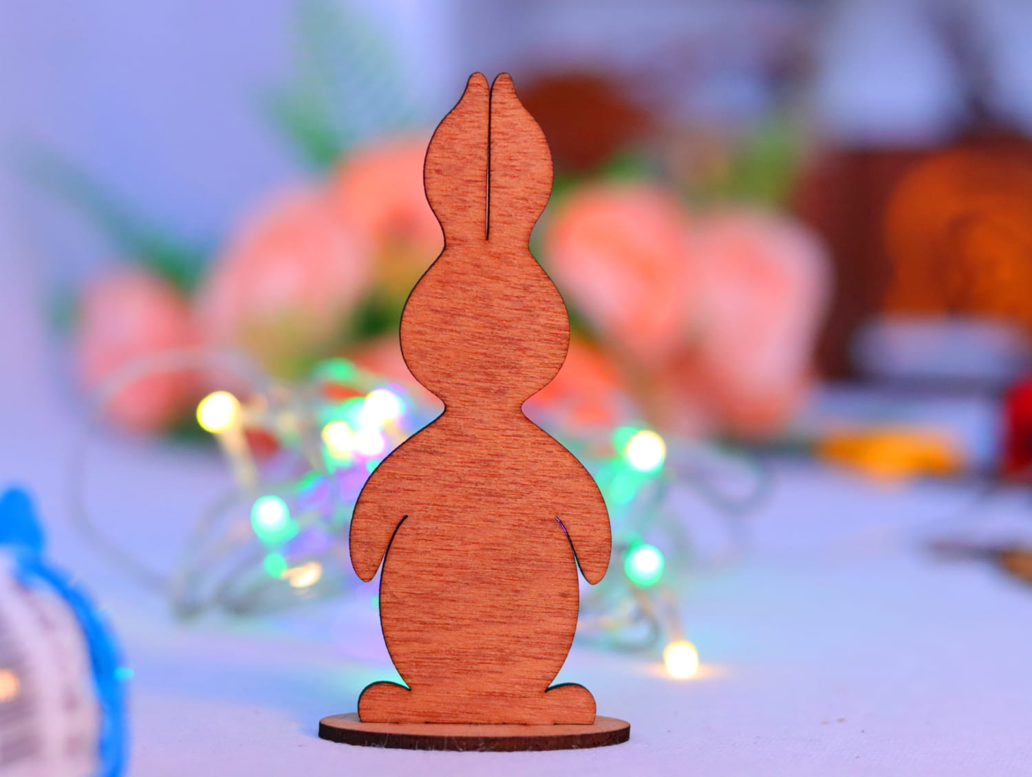 Laser Cut Easter Bunny Decoration 3mm Free Vector