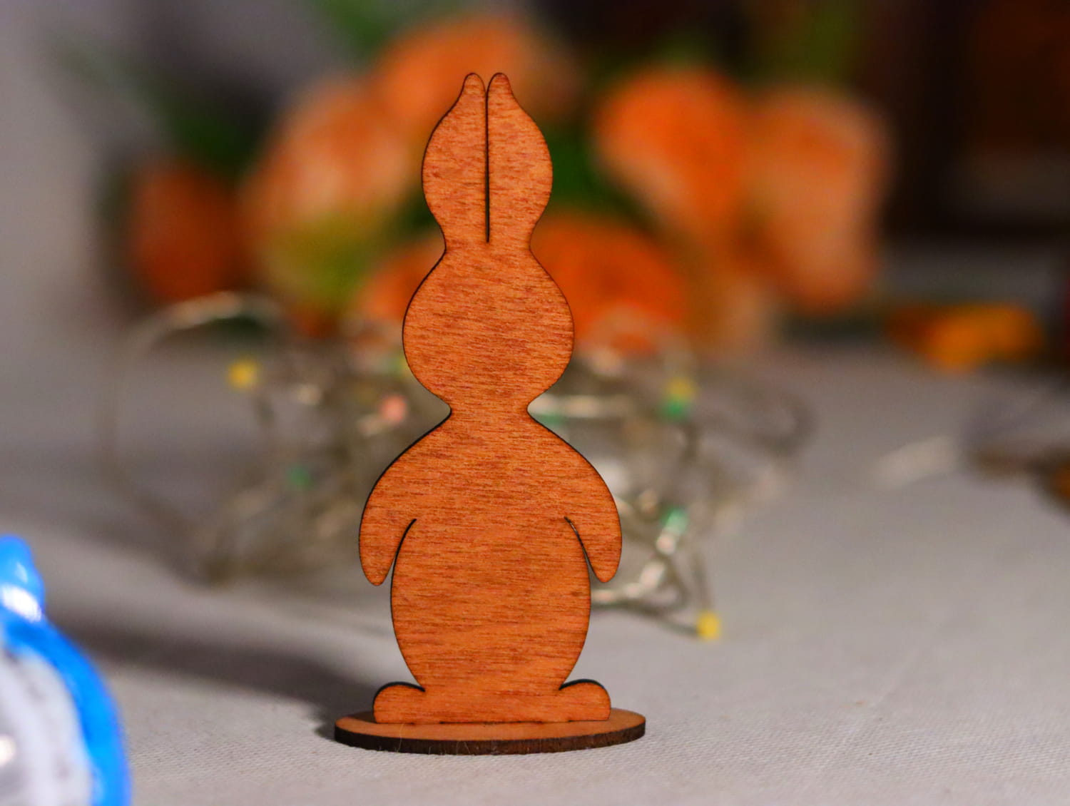 Laser Cut Easter Bunny Decoration 3mm Free Vector