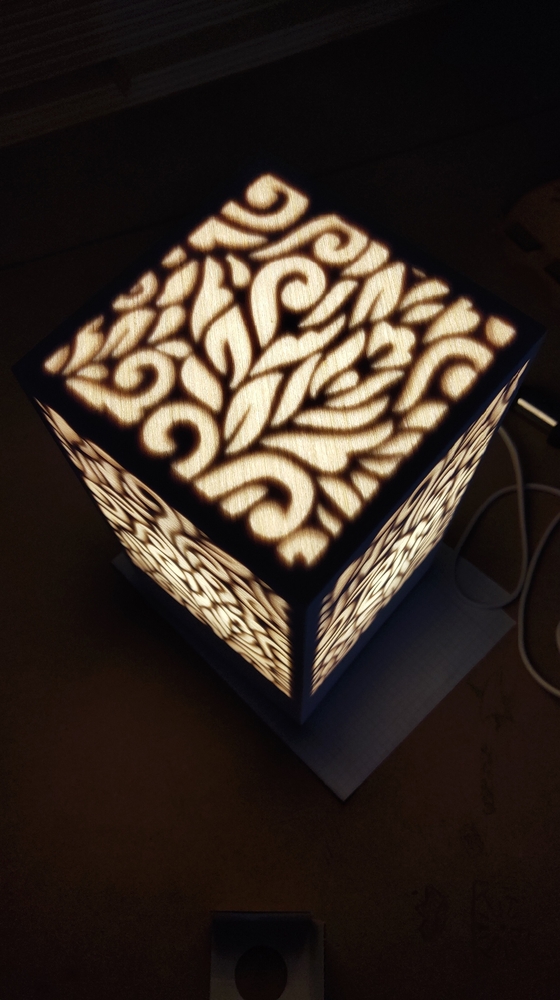 Laser Cut Decorative Night Light Lamp Free Vector