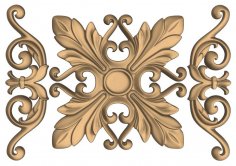 Decorative  Flower Carved Design for CNC Router Stl File
