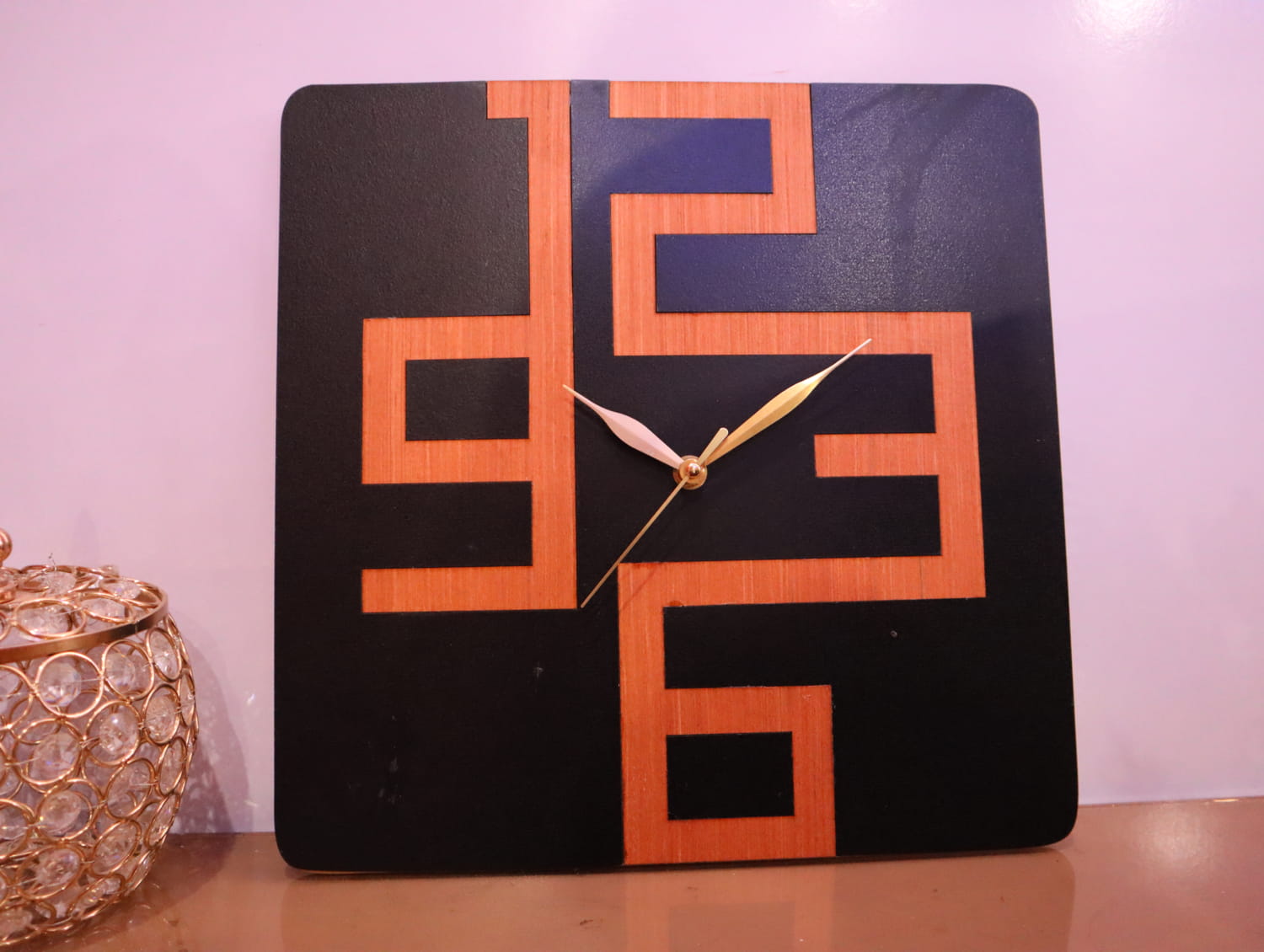 Laser Cut Unique Wood Wall Clock Free Vector