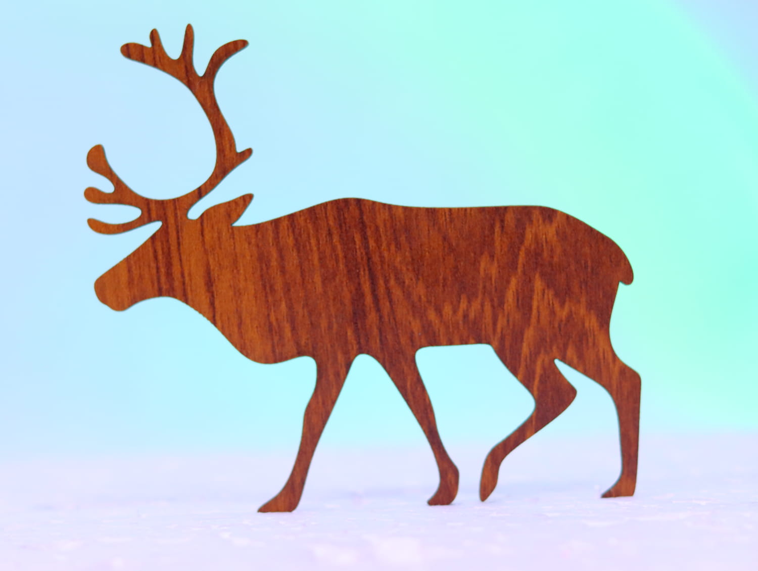 Laser Cut Unfinished Reindeer Wood Cutout Free Vector