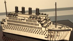 Laser Cut Titanic 3D Puzzle Free Vector