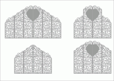 Laser Cut Wedding Screen Pattern Free Vector
