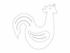 Rooster Crow dxf File
