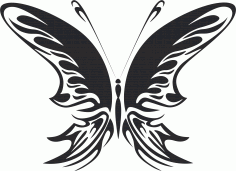 Tribal Butterfly Vector Art 22 DXF File