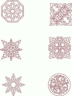 Moroccan seamless patterns DXF File