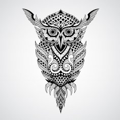 Geometrical owl vector art Free Vector