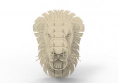 Lion head 3D puzzle Free Vector